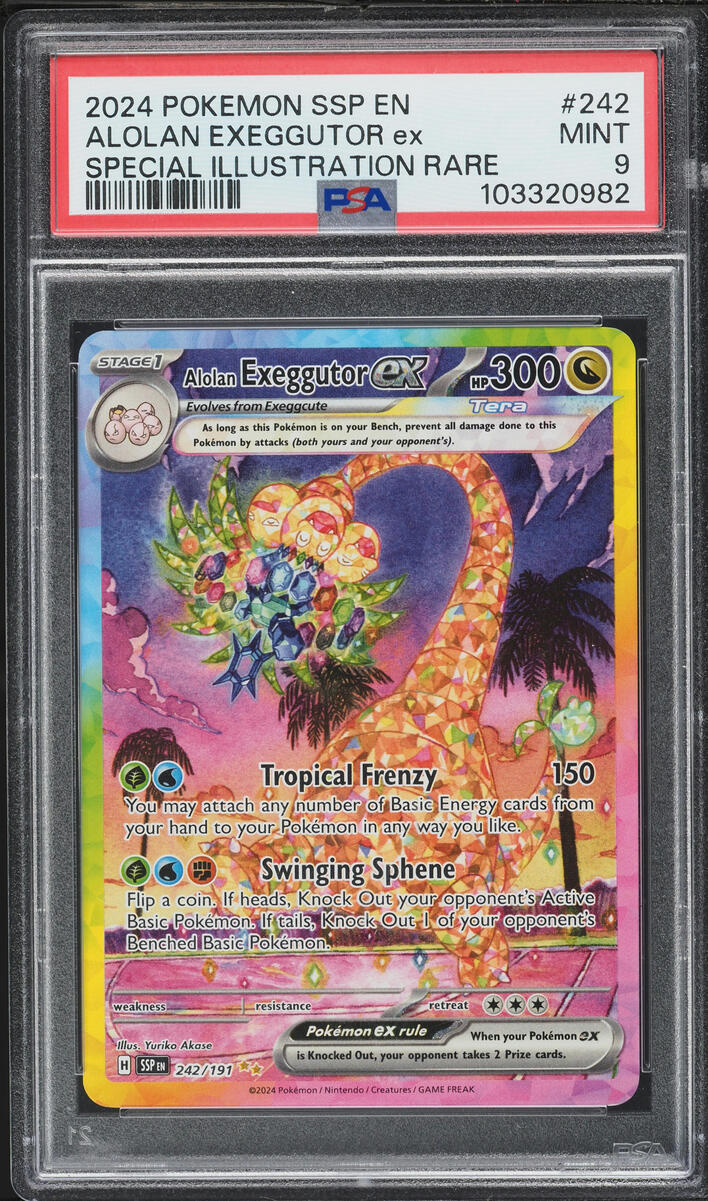 2024 Pokemon Scarlet & Violet Surging Sparks SIR Alolan Exeggutor ex #242 PSA 9 MINT