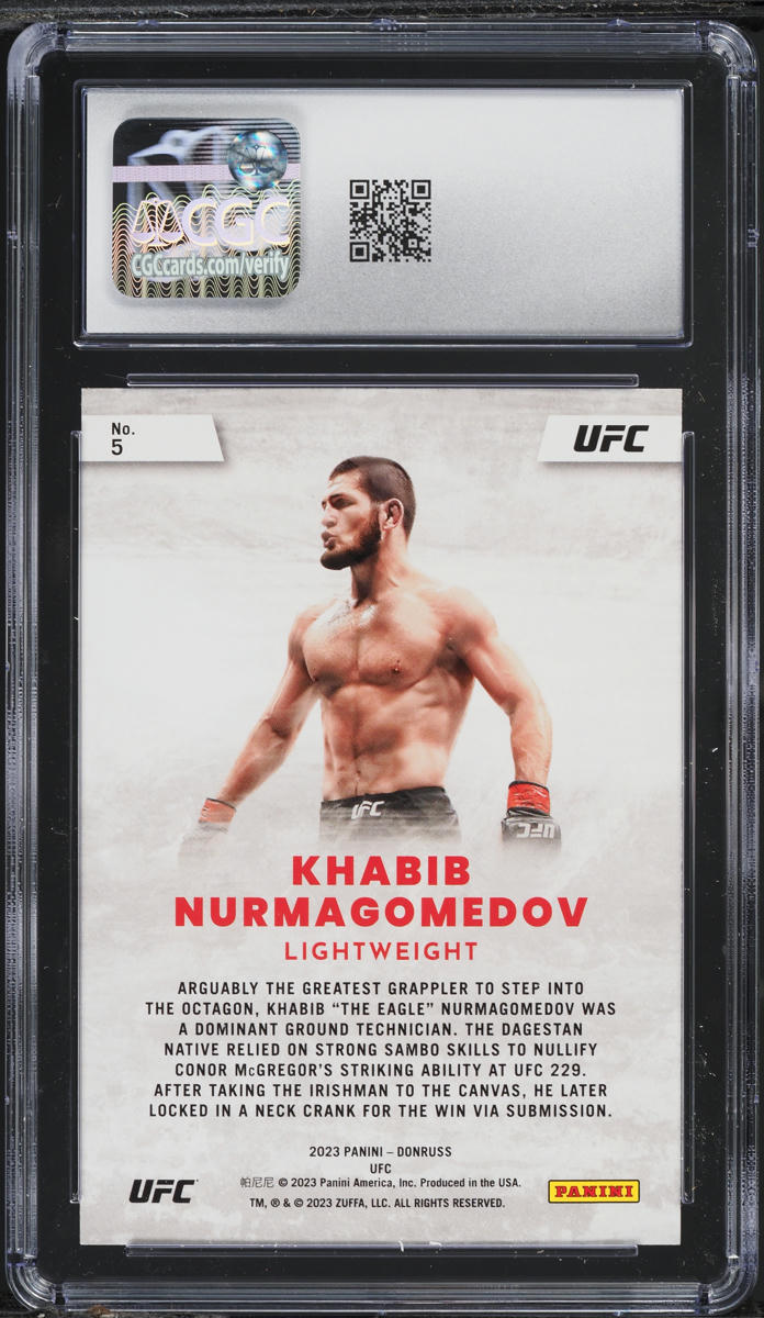 2023 Donruss UFC Stare Masters Khabib Nurmagomedov #5 CGC 10 GEM MINT