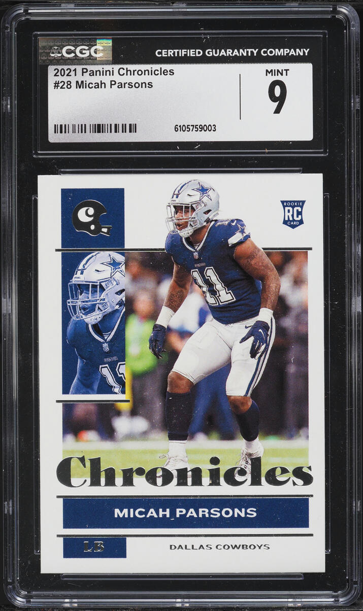 2021 Panini Chronicles Micah Parsons ROOKIE #28 CGC 9 MINT