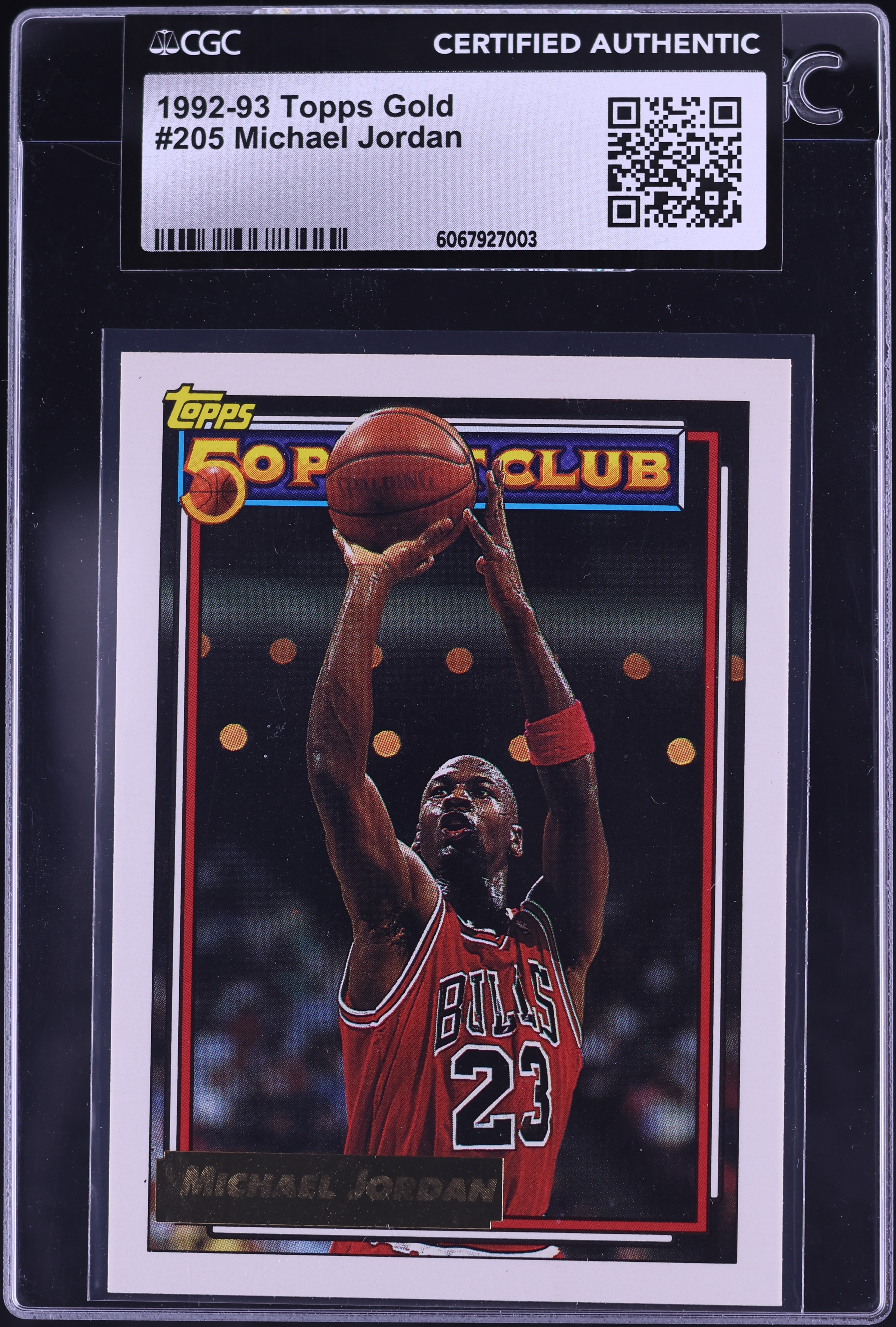 1992 Topps Gold Michael Jordan #205 CGC AUTH on Fanatics Collect