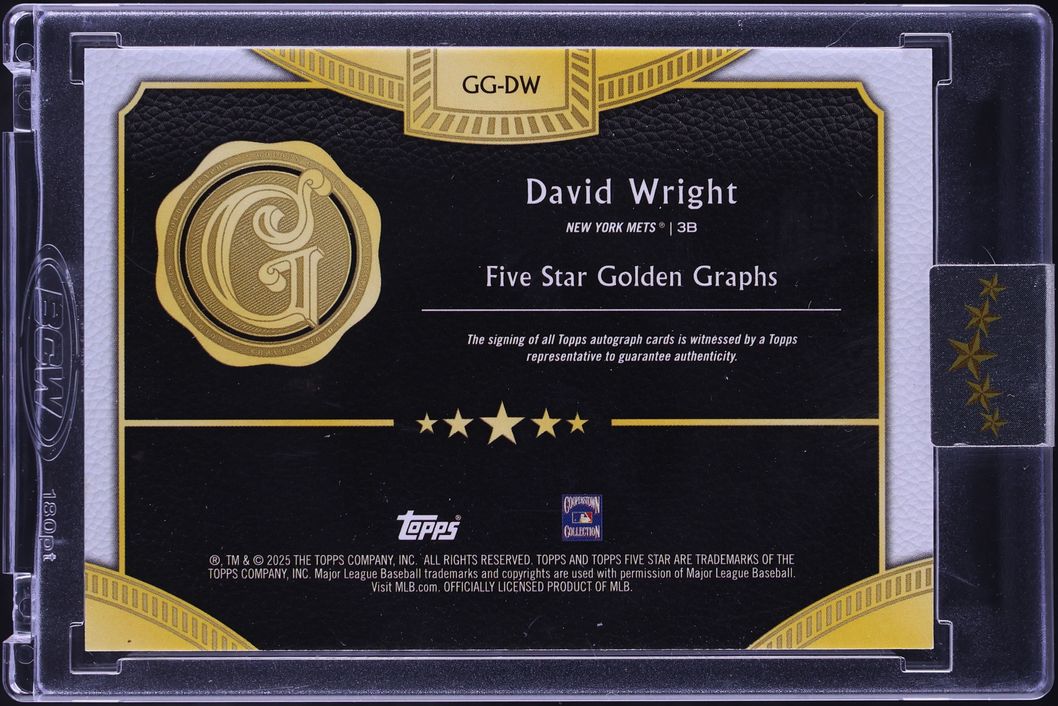 2025 Topps Five Star Golden Graphs Purple David Wright AUTO /25 #GG-DW ...