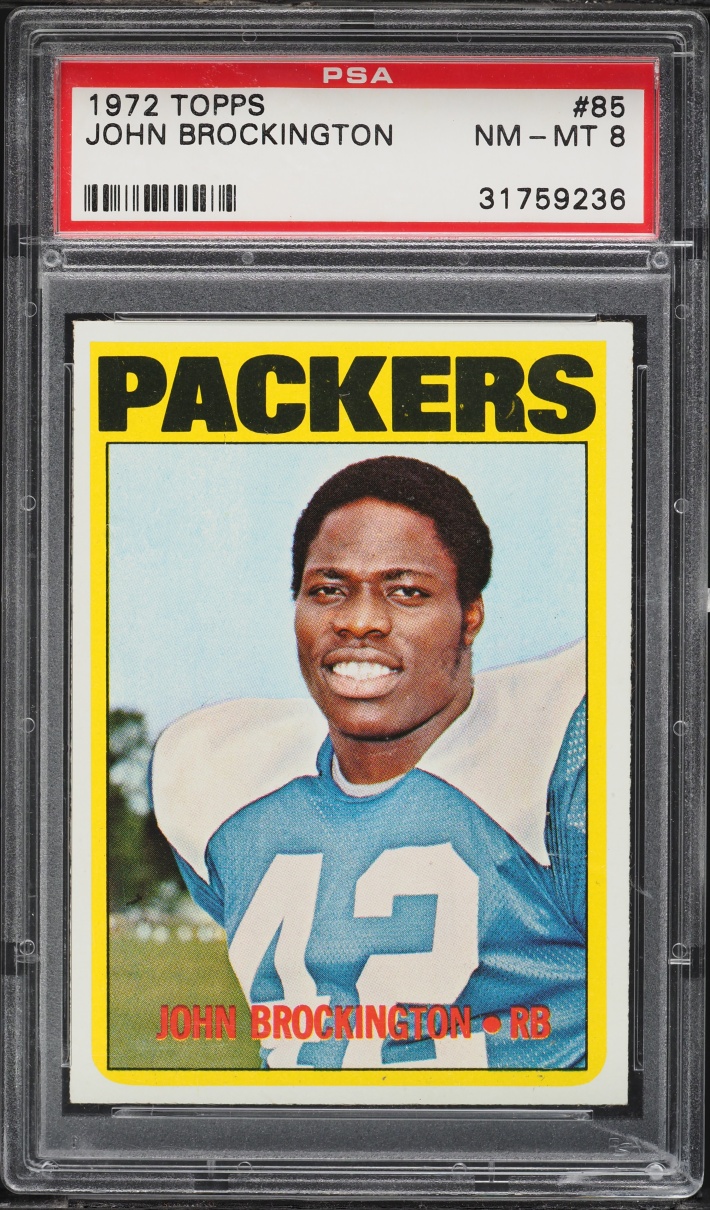 1972 Topps Football John Brockington #85 PSA 8 NM-MT