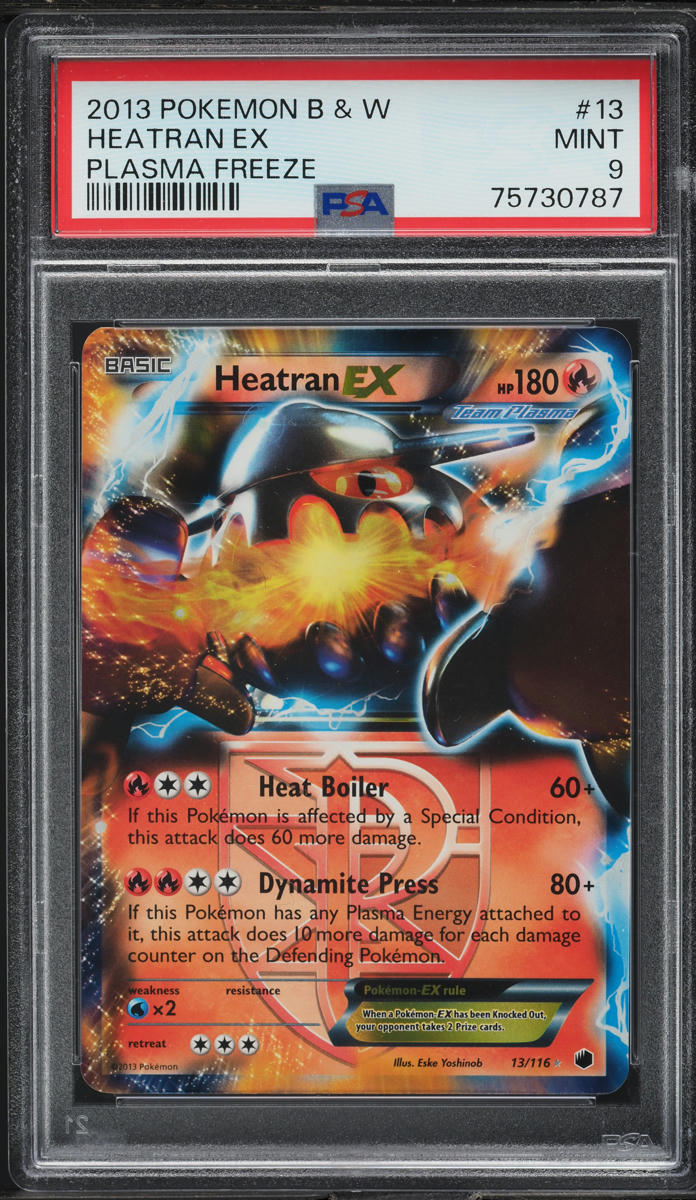 2013 Pokemon Black & White Plasma Freeze Heatran EX #13 PSA 9 MINT