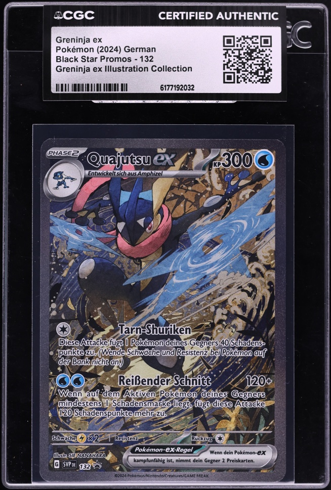 2024 Pokemon German SV Promo Illustration Collection Full Art Greninja ex #132 CGC AUTH