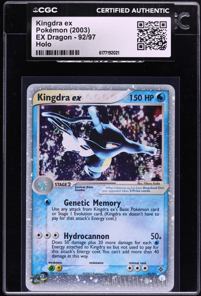 2003 Pokemon EX Dragon Holo Kingdra EX #92 CGC AUTH