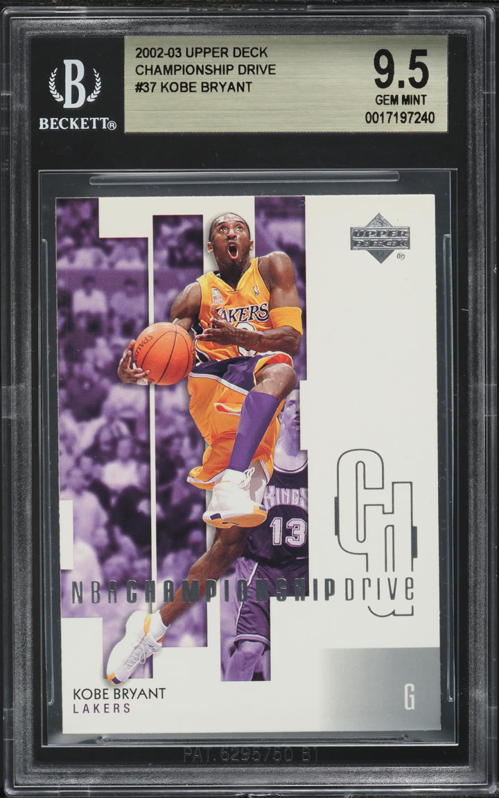 2002 Upper Deck Championship Drive Kobe Bryant #37 BGS 9.5 GEM MINT