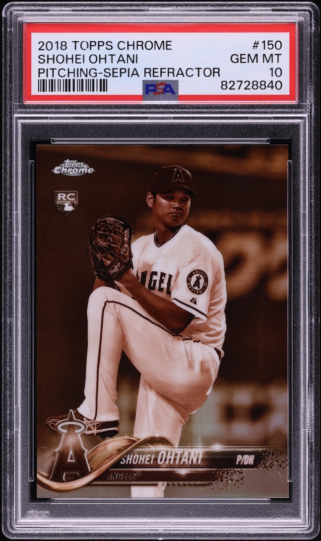 2018 Topps Chrome Sepia Refractor Shohei Ohtani ROOKIE #150 PSA 10 GEM MINT