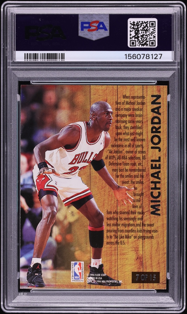 1993 Ultra Famous Nicknames Michael Jordan #7 PSA 5 EX