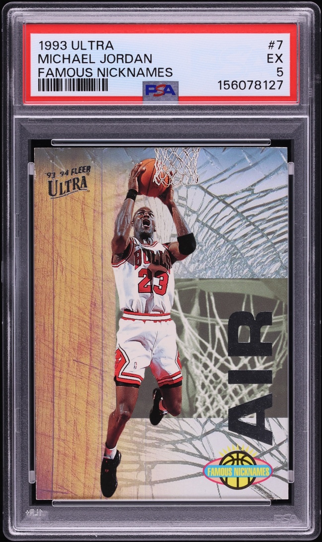 1993 Ultra Famous Nicknames Michael Jordan #7 PSA 5 EX
