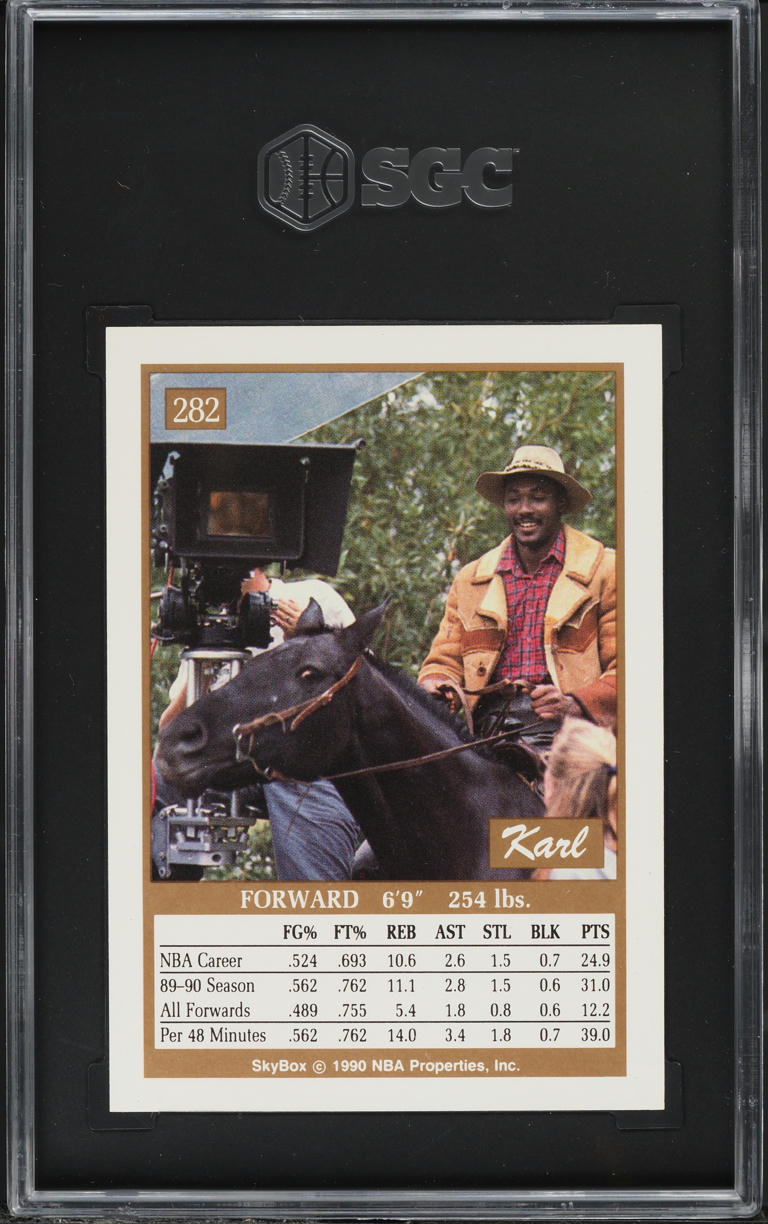 1990 Skybox Basketball Karl Malone #282 SGC 9 MINT