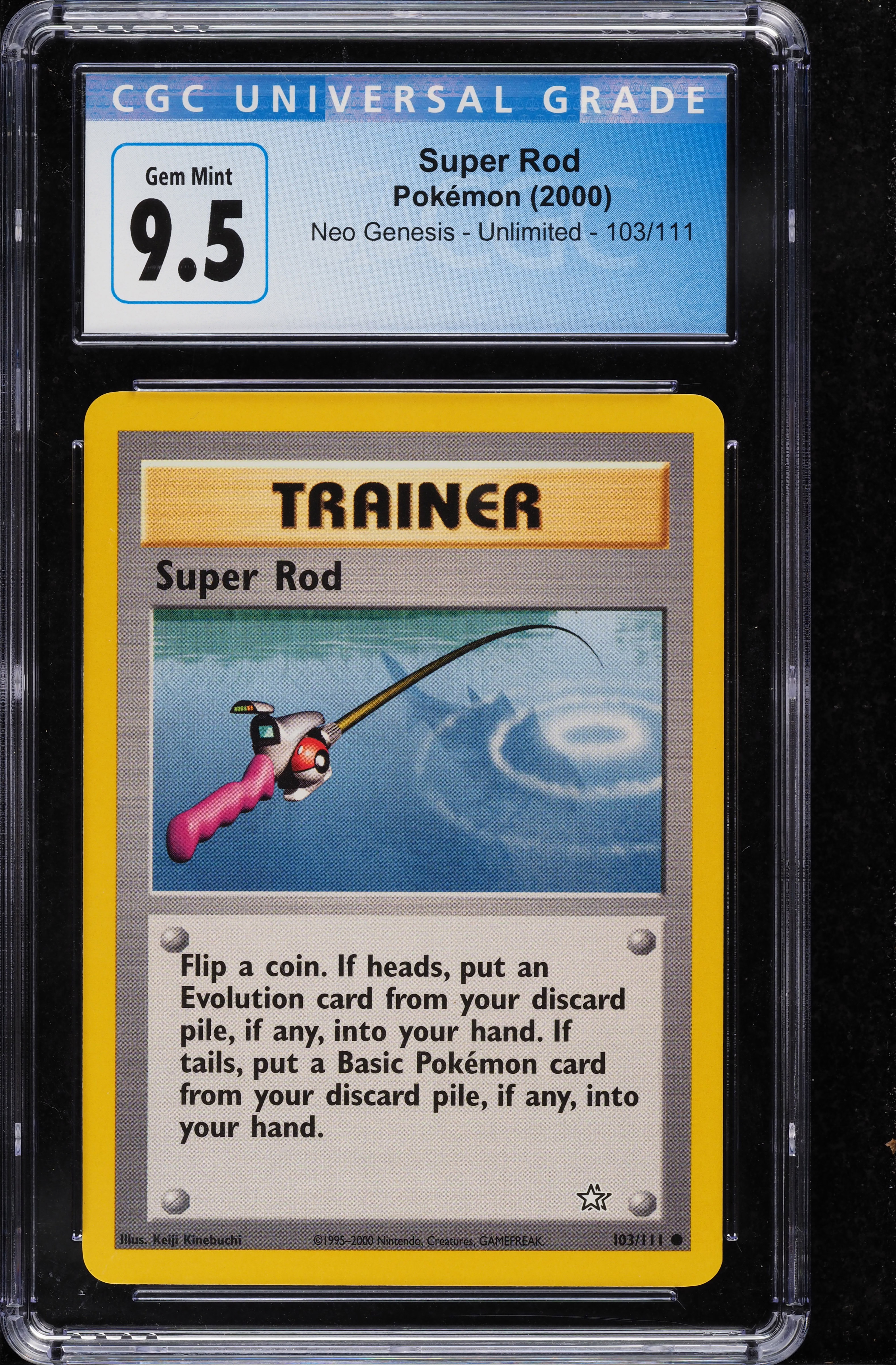 2000 Pokemon Neo Genesis Super Rod #103 CGC 9.5 GEM MINT