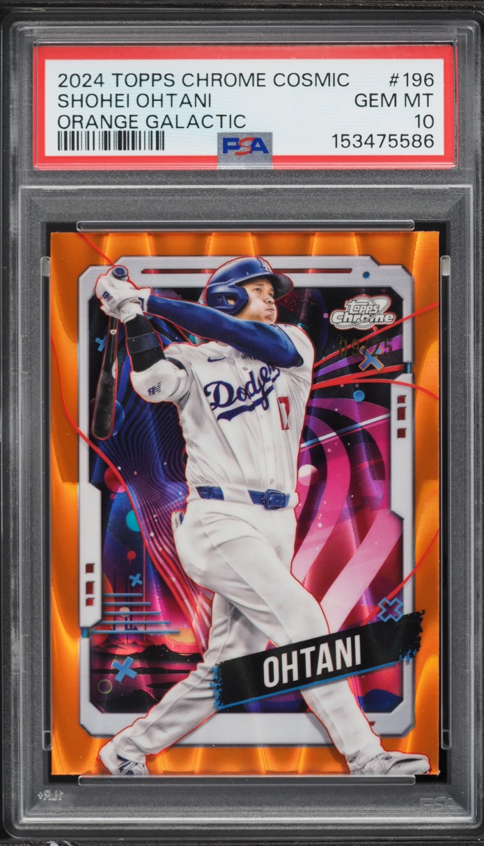 2024 Topps Chrome Cosmic Orange Galactic Shohei Ohtani /25 #196 PSA 10 GEM MINT