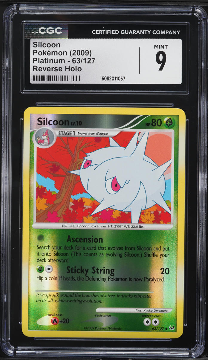 2009 Pokemon Platinum Reverse Holo Silcoon #63 CGC 9 MINT