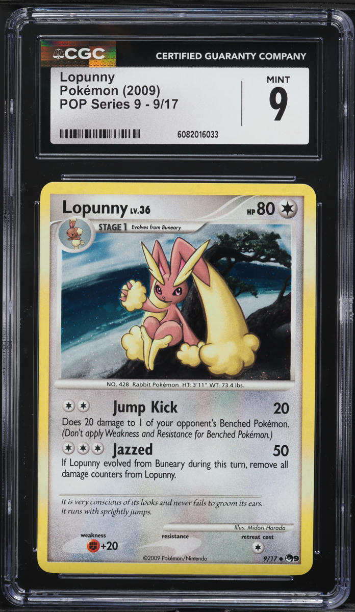 2009 Pokemon POP Series 9 Lopunny #9 CGC 9 MINT