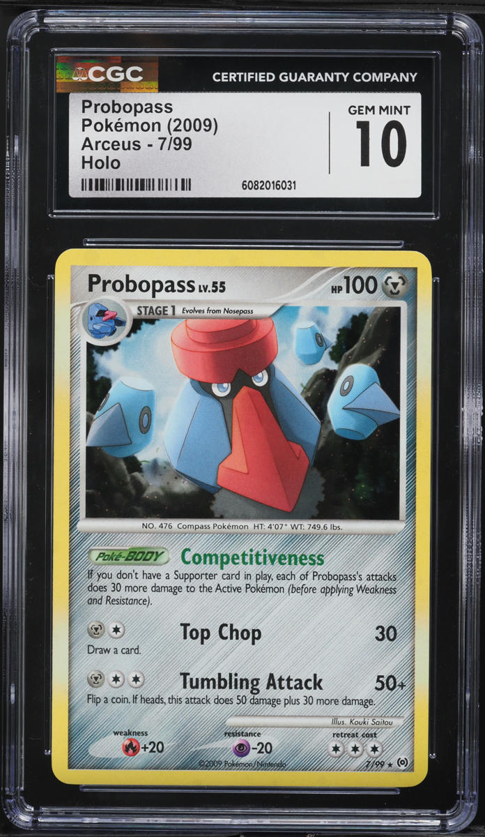 2009 Pokemon Platinum Arceus Holo Probopass #7 CGC 10 GEM MINT