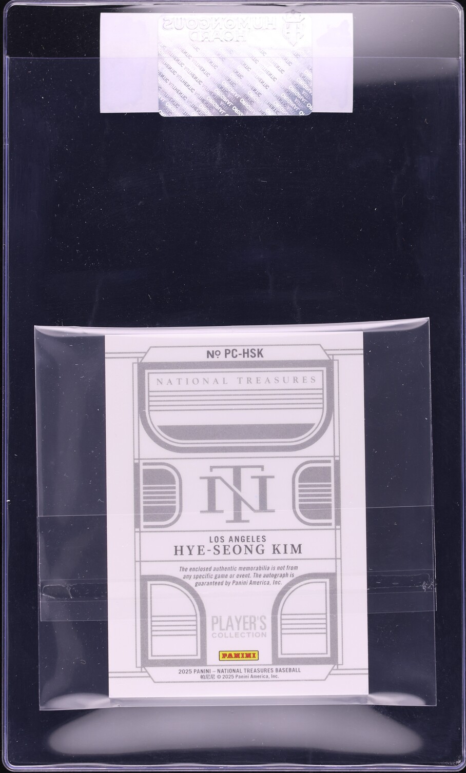 2025 National Treasures Player's Collection Hye-Seong Kim RC PATCH AUTO /99 #PC-HSK CGC AUTH