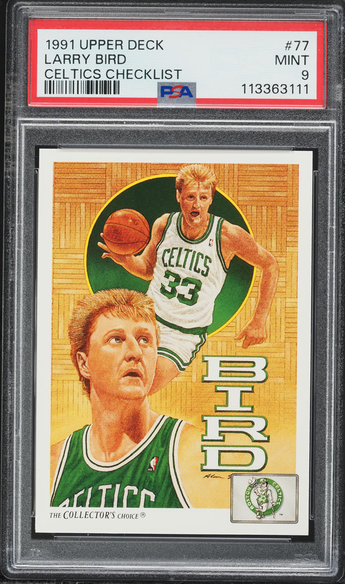 1991 Upper Deck Basketball Larry Bird #77 PSA 9 MINT