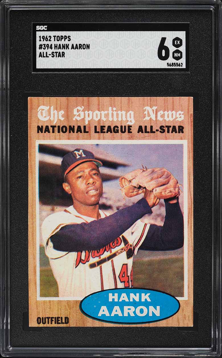 1962 Topps Hank Aaron ALL-STAR #394 SGC 6 EXMT