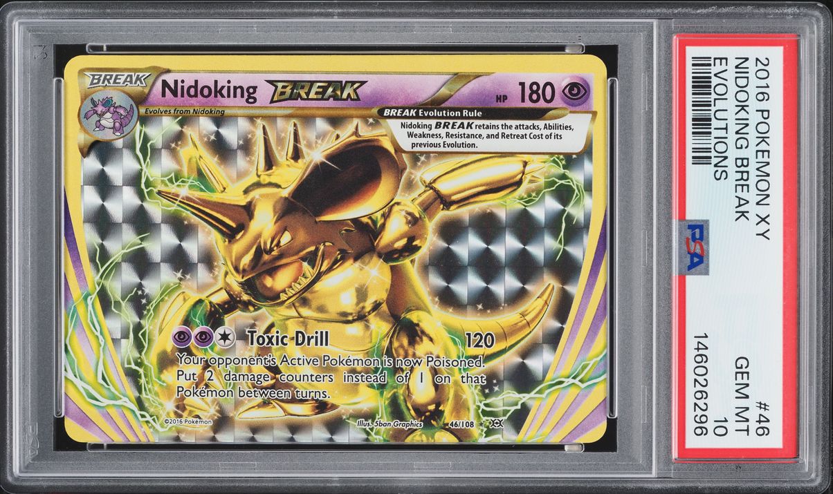 2016 Pokemon XY Evolutions Holo Nidoking BREAK #46 PSA 10 GEM MINT