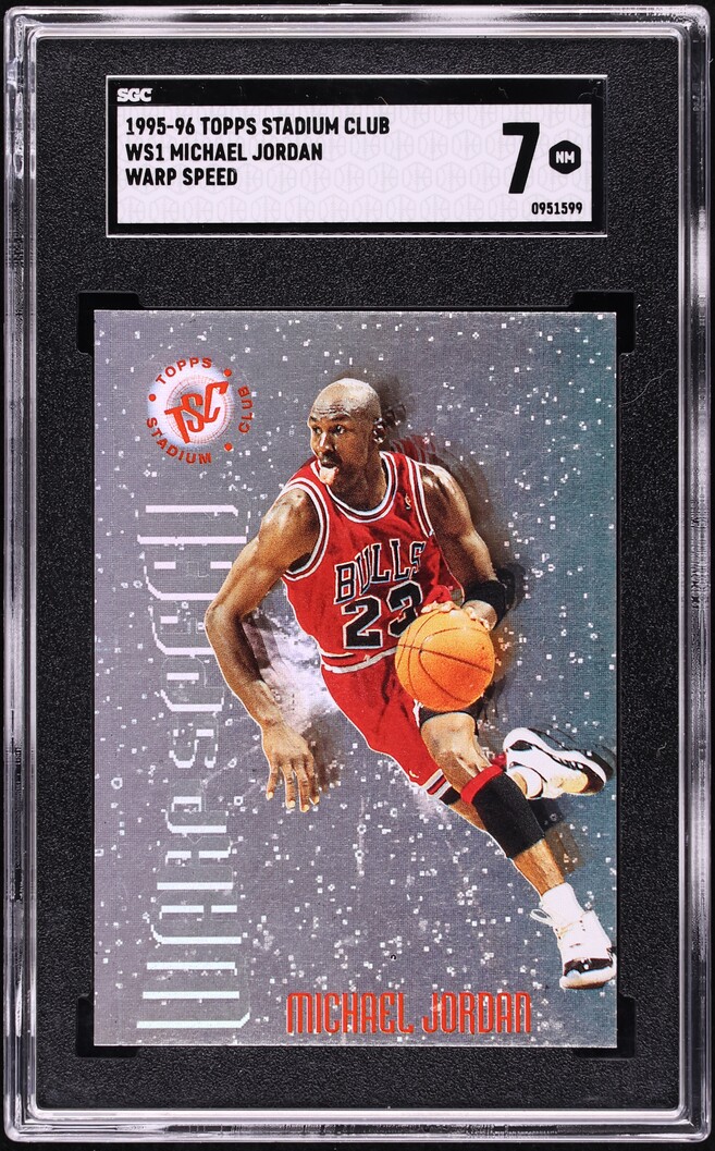 1995 Stadium Club Warp Speed Michael Jordan #WS1 SGC 7 NRMT