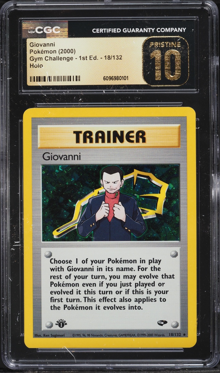 2000 Pokemon Gym Challenge 1st Edition Holo Giovanni #18 CGC 10 PRISTINE