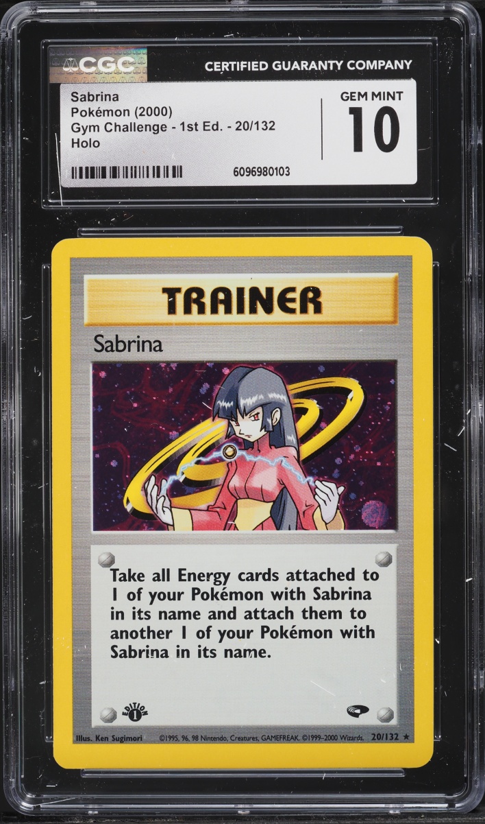 2000 Pokemon Gym Challenge 1st Edition Holo Sabrina #20 CGC 10 GEM MINT