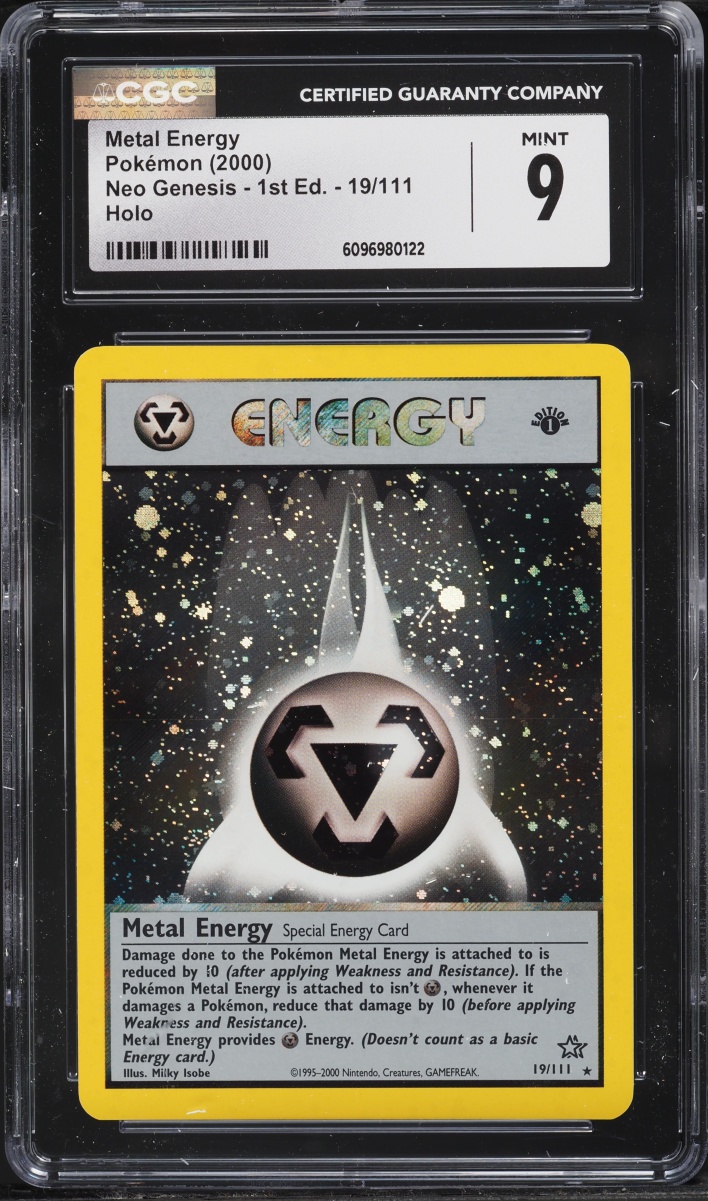 2000 Pokemon Neo Genesis 1st Edition Holo Metal Energy #19 CGC 9 MINT
