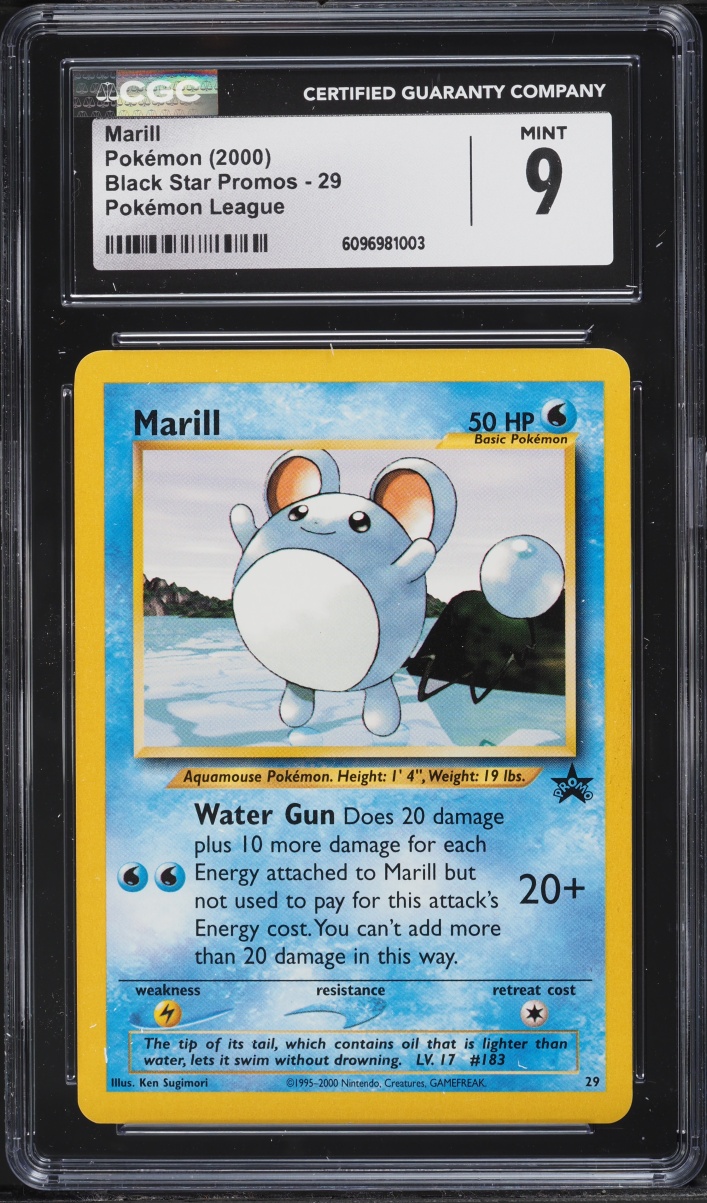 2000 Pokemon League Promo Marill #29 CGC 9 MINT