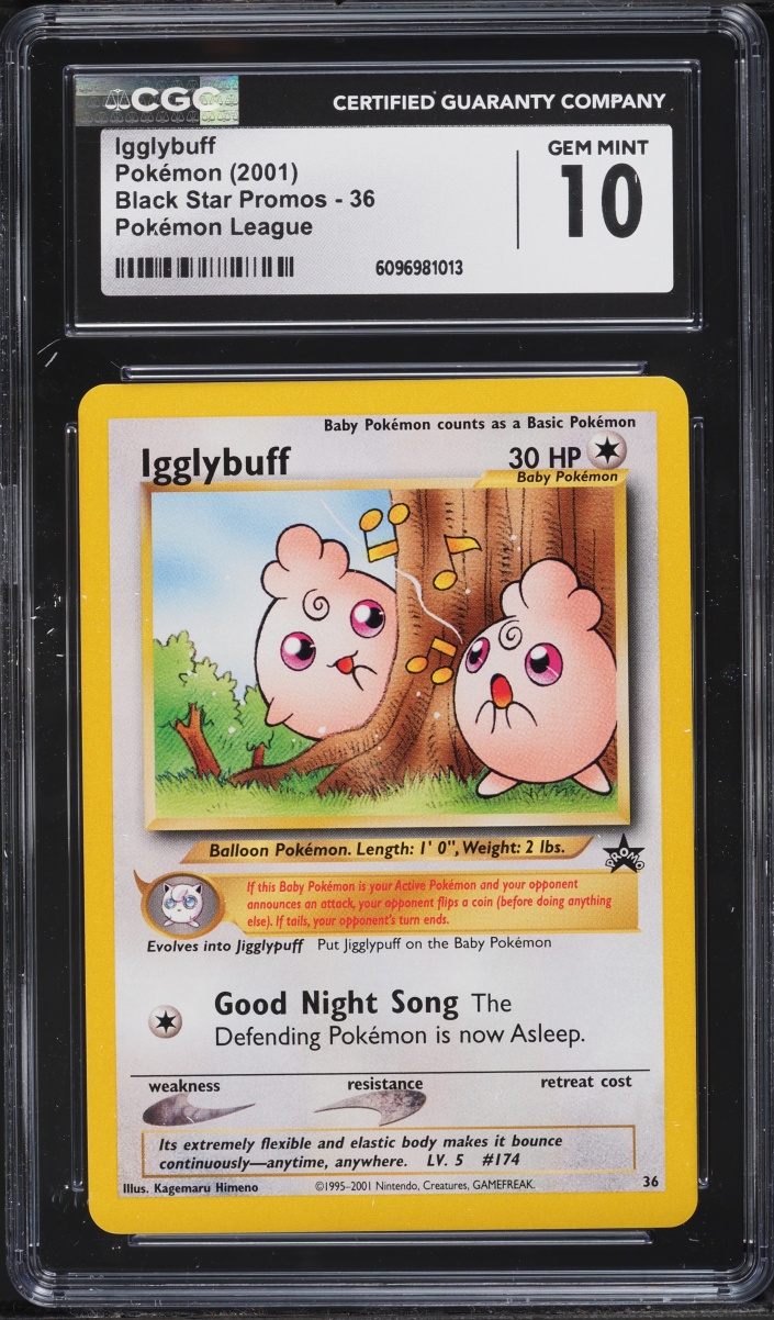 2001 Pokemon League Promo Igglybuff #36 CGC 10 GEM MINT