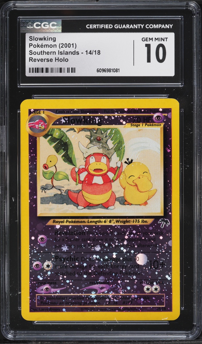 2001 Pokemon Southern Islands Reverse Holo Slowking #14 CGC 10 GEM MINT
