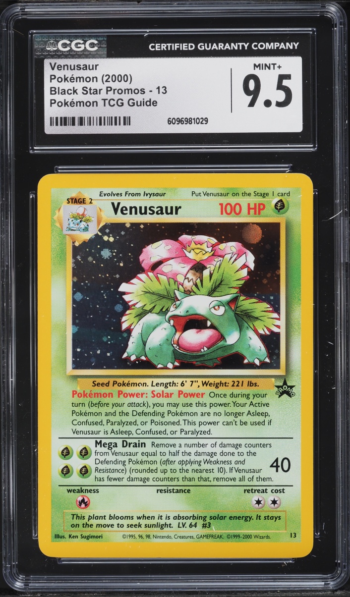 2000 Pokemon Promo TCG Guide Holo Venusaur #13 CGC 9.5 MINT+