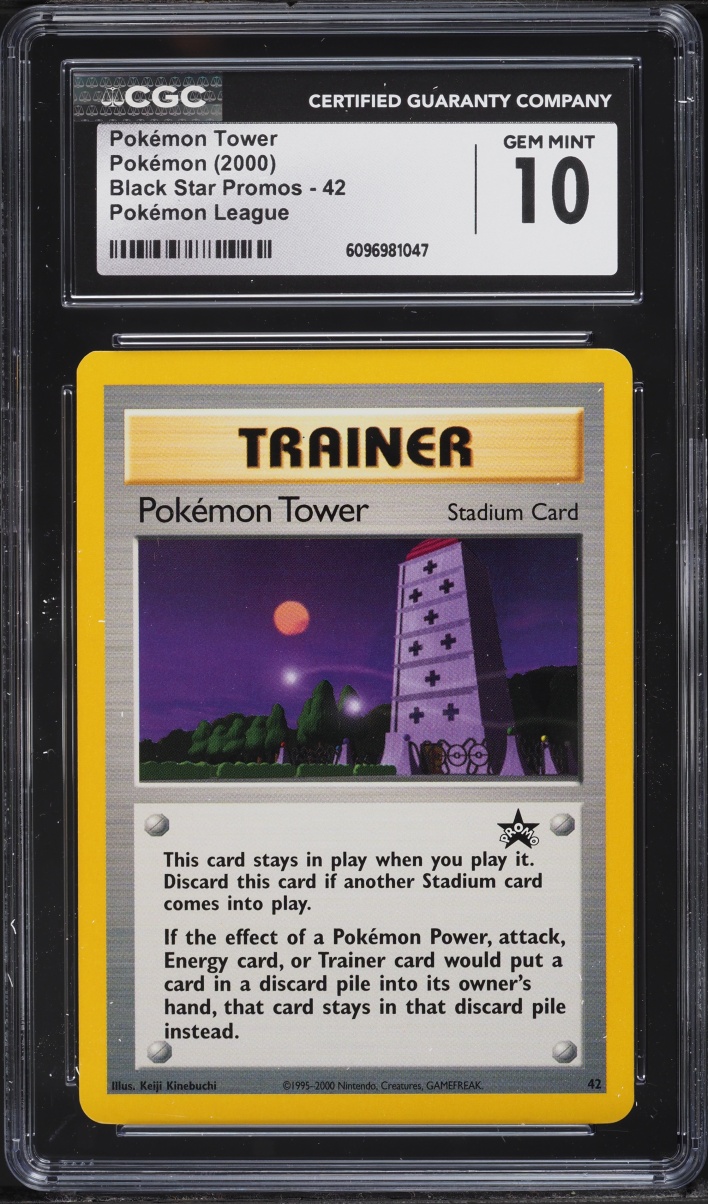 2000 Pokemon League Black Star Promo Pokemon Tower #42 CGC 10 GEM MINT