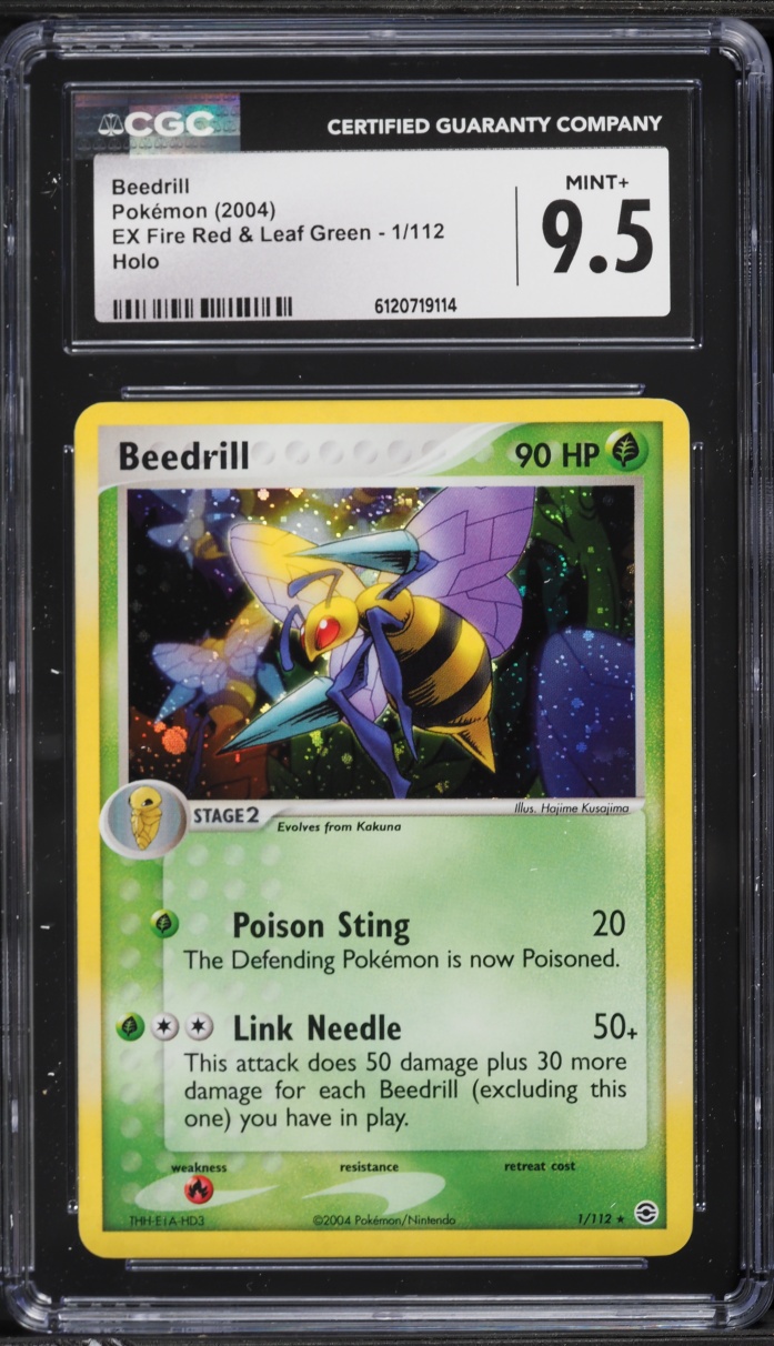 2004 Pokemon EX Fire Red & Leaf Green Holo Beedrill #1 CGC 9.5 MINT+