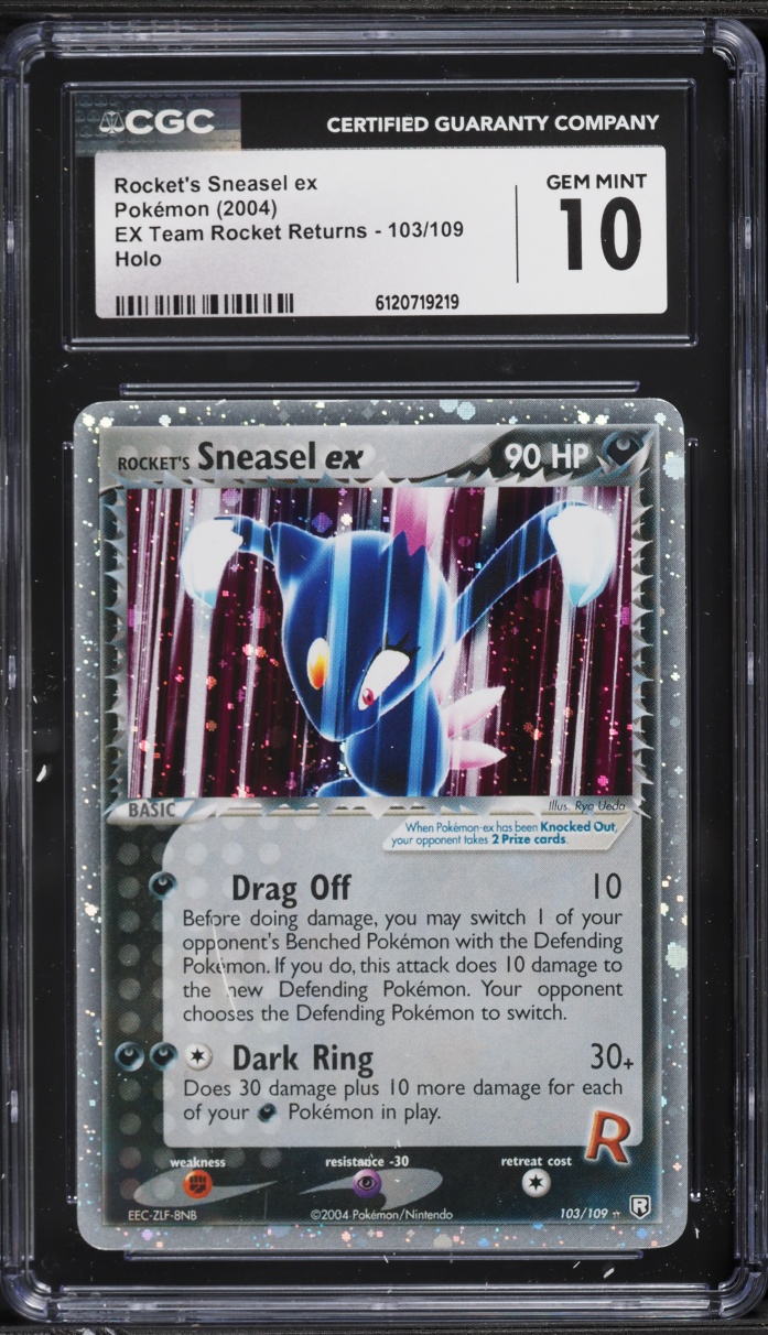 2004 Pokemon EX Team Rocket Returns Holo Rocket's Sneasel ex #103 CGC 10 GEM MINT