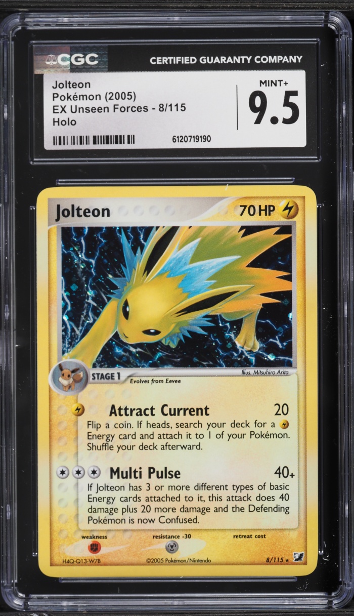 2005 Pokemon EX Unseen Forces Holo Jolteon #8 CGC 9.5 MINT+
