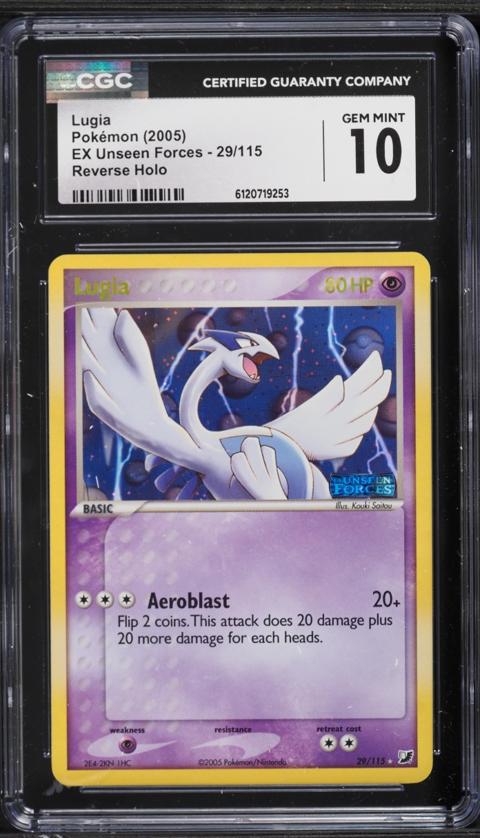 2005 Pokemon EX Unseen Forces Reverse Holo Lugia #29 CGC 10 GEM MINT