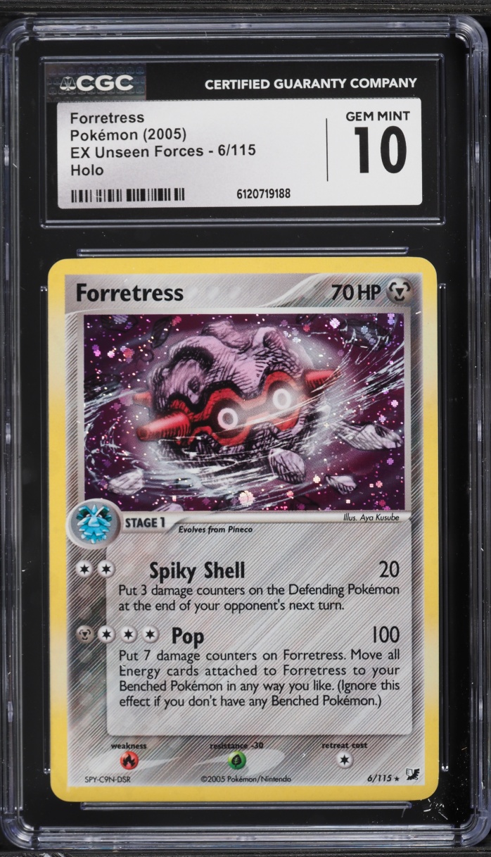 2005 Pokemon EX Unseen Forces Holo Forretress #6 CGC 10 GEM MINT