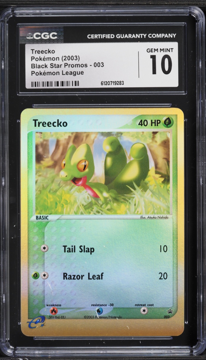 2003 Pokemon League Black Star Promo Treecko #3 CGC 10 GEM MINT
