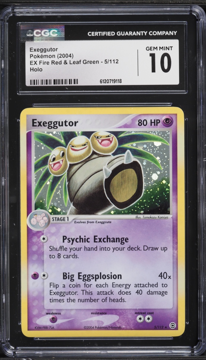 2004 Pokemon EX Fire Red & Leaf Green Holo Exeggutor #5 CGC 10 GEM MINT
