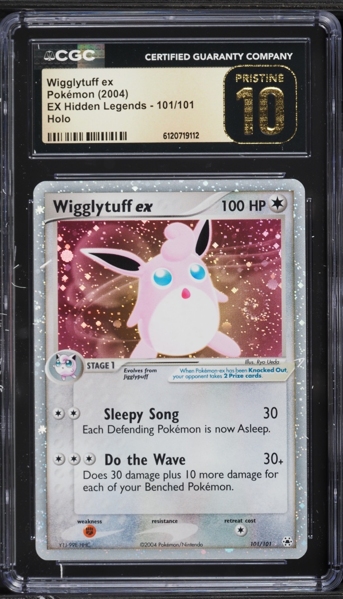 2004 Pokemon EX Hidden Legends Holo Wigglytuff EX #101 CGC 10 PRISTINE
