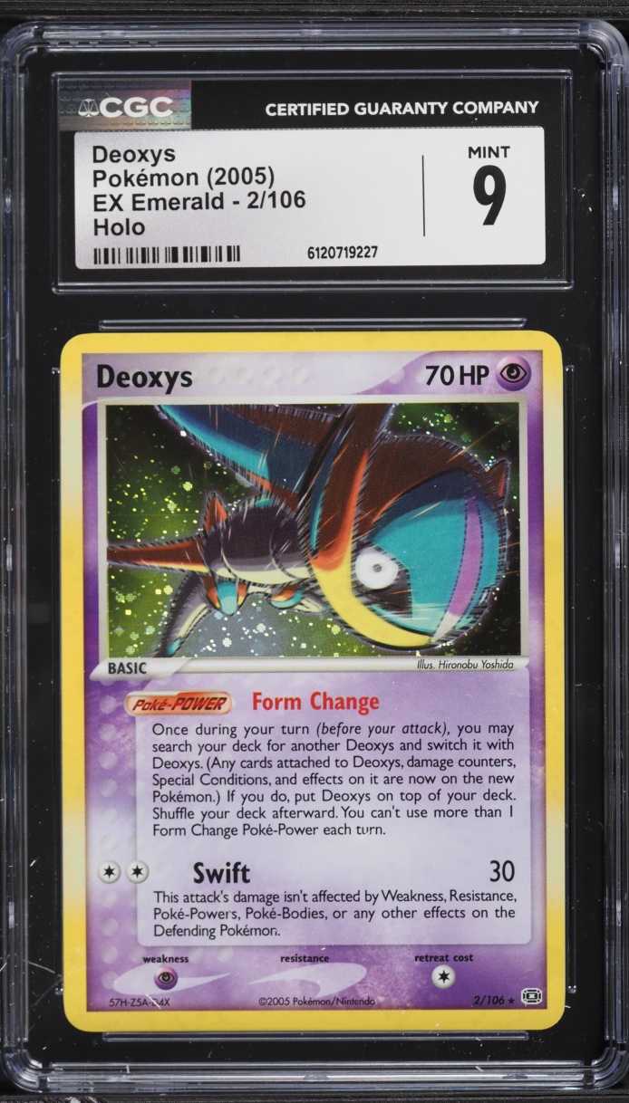 2005 Pokemon EX Emerald Holo Deoxys #2 CGC 9 MINT
