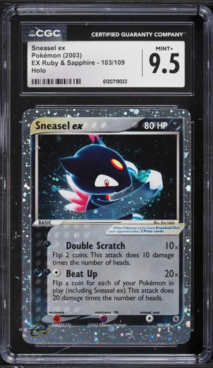 2003 Pokemon EX Ruby & Sapphire Holo Sneasel Ex #103 CGC 9.5 MINT+