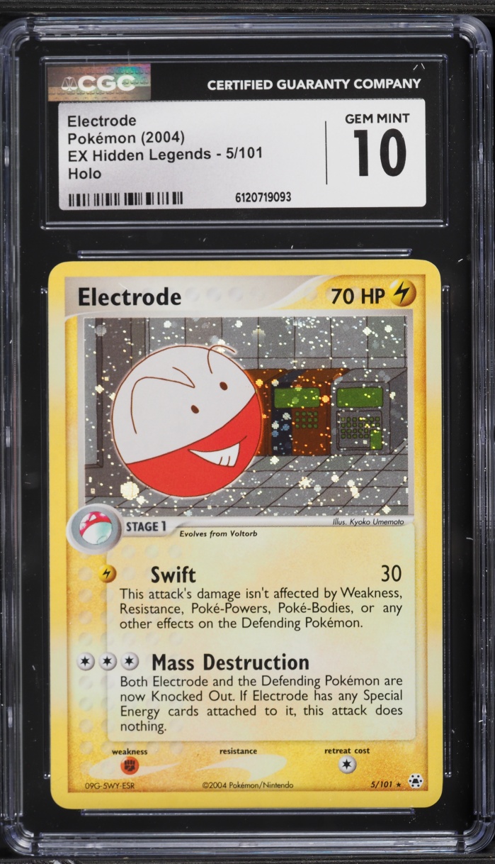2004 Pokemon EX Hidden Legends Holo Electrode #5 CGC 10 GEM MINT