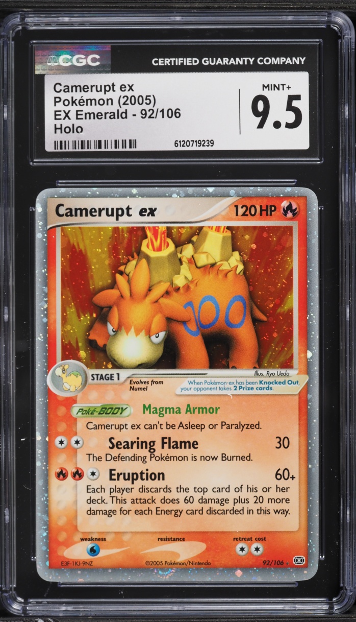 2005 Pokemon EX Emerald Holo Camerupt ex #92 CGC 9.5 MINT+