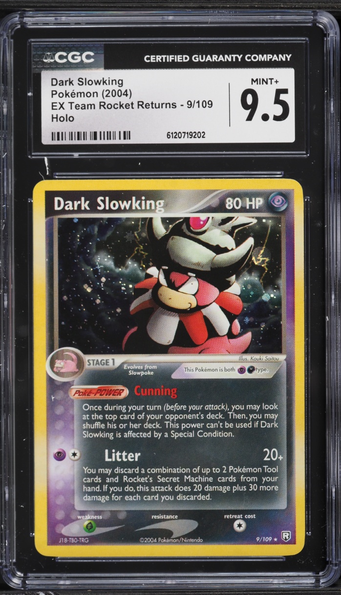2004 Pokemon EX Team Rocket Returns Holo Dark Slowking #9 CGC 9.5 MINT+