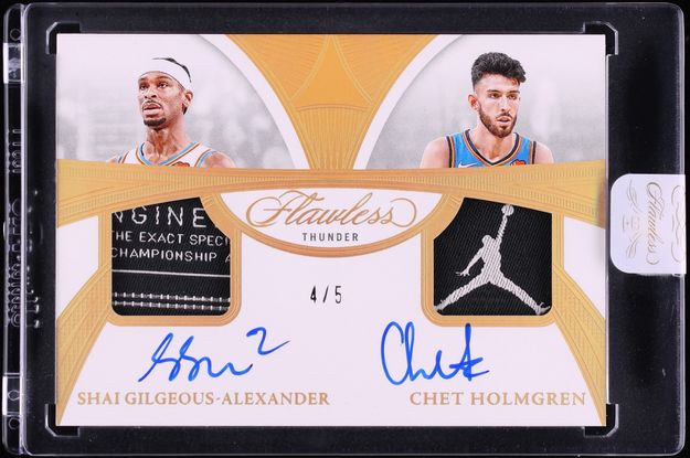 2024 Panini Flawless Dual Gold Shai Gilgeous-Alexander Chet Holmgren ...