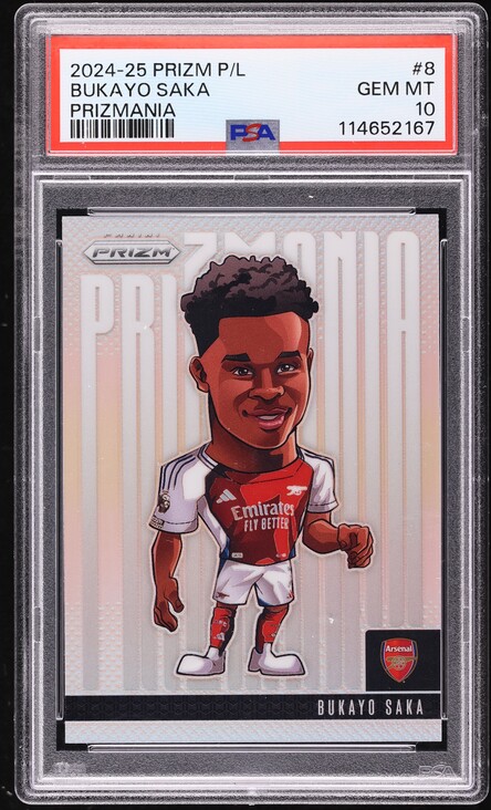 2024 Select Terrace FIFA Zebra Bukayo Saka #66 PSA 10 GEM MINT on