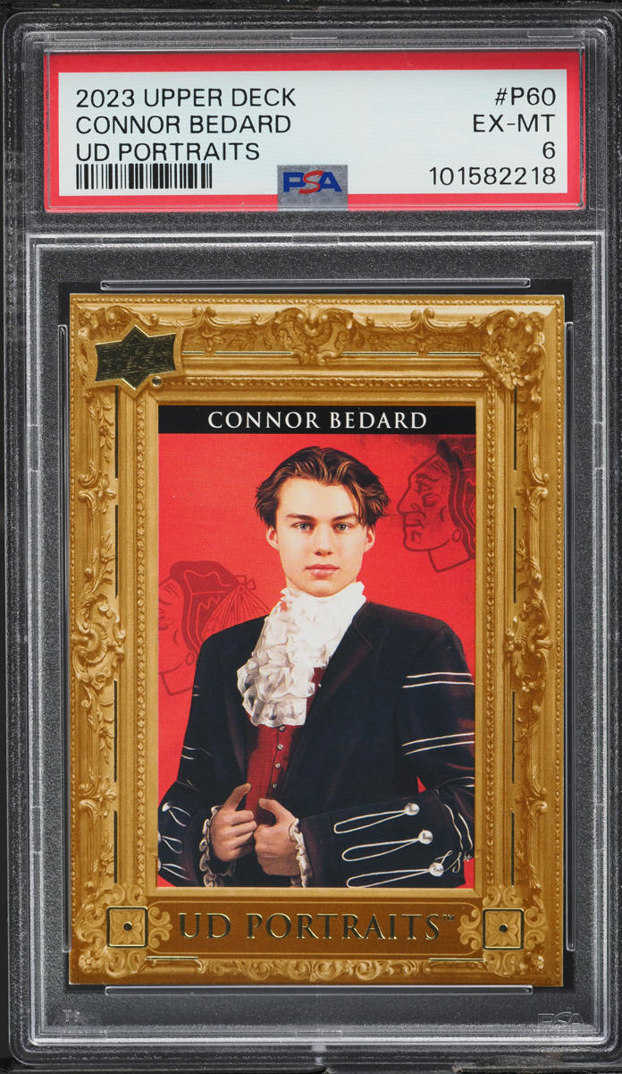 2023 Upper Deck Portraits Connor Bedard ROOKIE #P60 PSA 6 EXMT