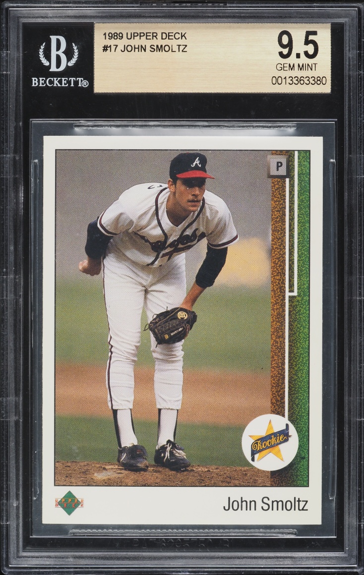 1989 Upper Deck John Smoltz ROOKIE #17 BGS 9.5 GEM MINT