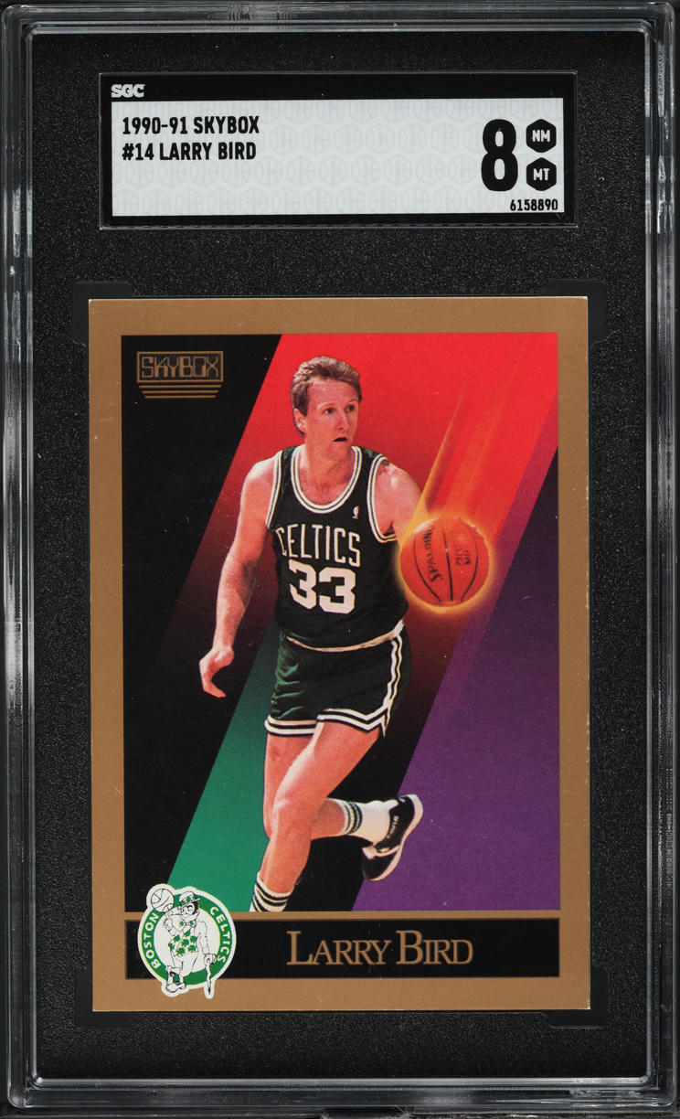 1990 Skybox Basketball Larry Bird #14 SGC 8 NM-MT